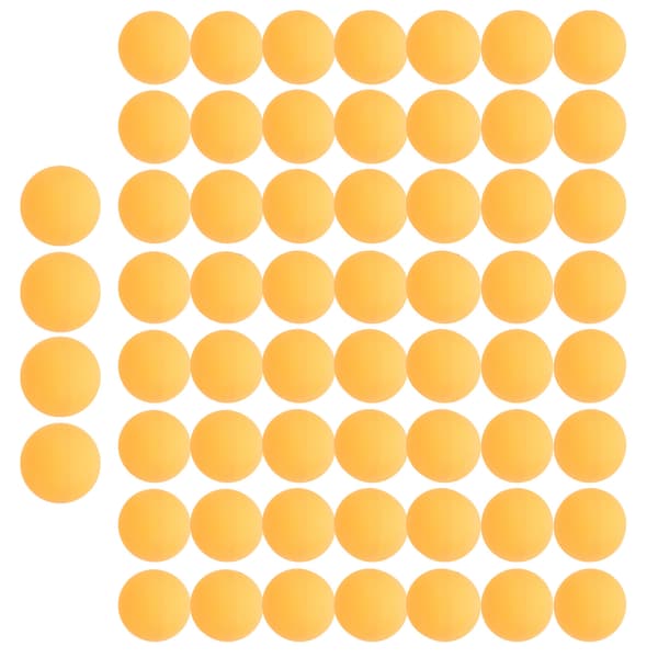 60-pack Medium Träningspingisbollar Utomhussporttillbehör Konserverad Gul