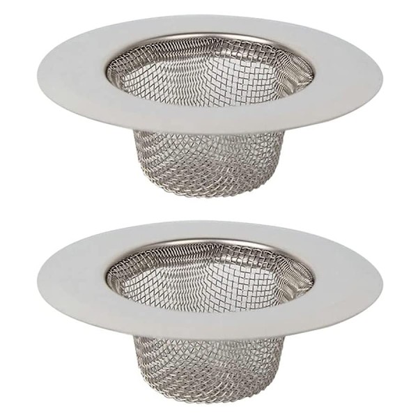 2 delar köksdiskfilter rostfritt stål