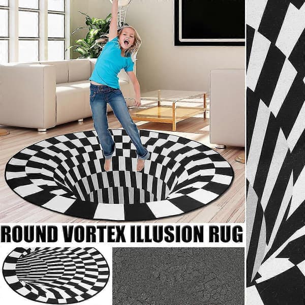 Illusion Trick Matta Halkfri Bottenlös Matta Golvmatta För Heminredning 60x60cm