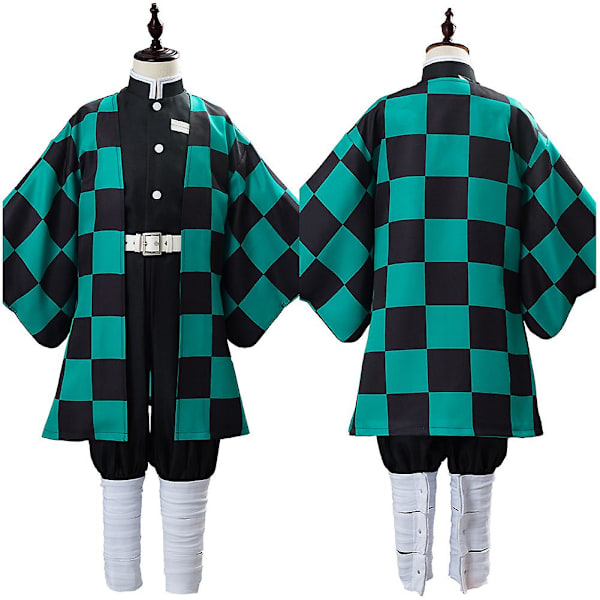 Voksne Barn Anime Demon Killer Mutsuki No Eight Leaves Gud Ado Tanjiro Cosplay kostyme Kimono kappesett Halloween 110