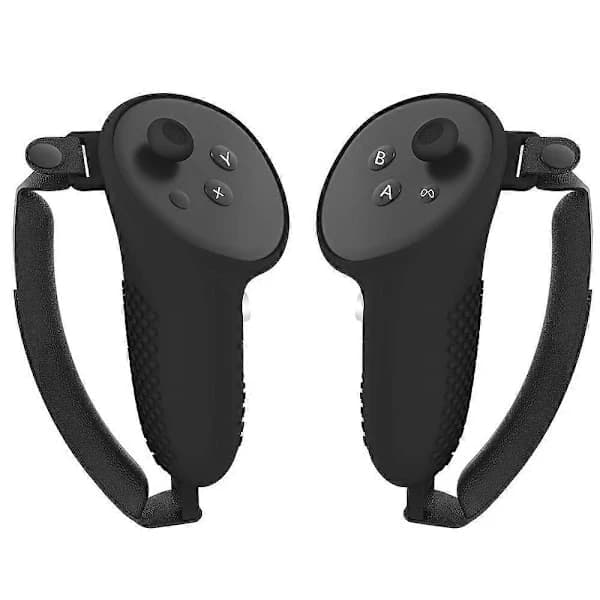 Meta Quest 3 controller cover, lavet af skridsikker silikone, med justerbare knoremme.