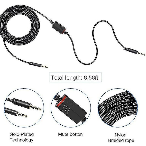 Ersättningsheadsetkabel, för Astro A10/a40 Gaming Headset