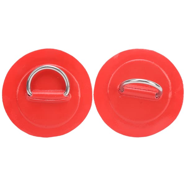 2 stk Oppblåsbare Båt Kajakk D-Ring Pute Patch PVC Marine Rustfritt Stål Fast Spenne (Rød)