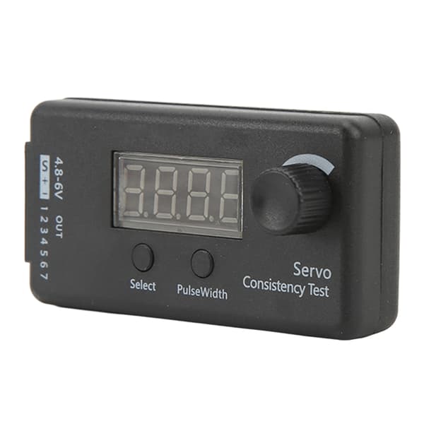 Digital Servo Tester 3-tilstands Høj Præcision Sort Plastik RC Helikopter Servo Konsistenstester DC 4.8-6V