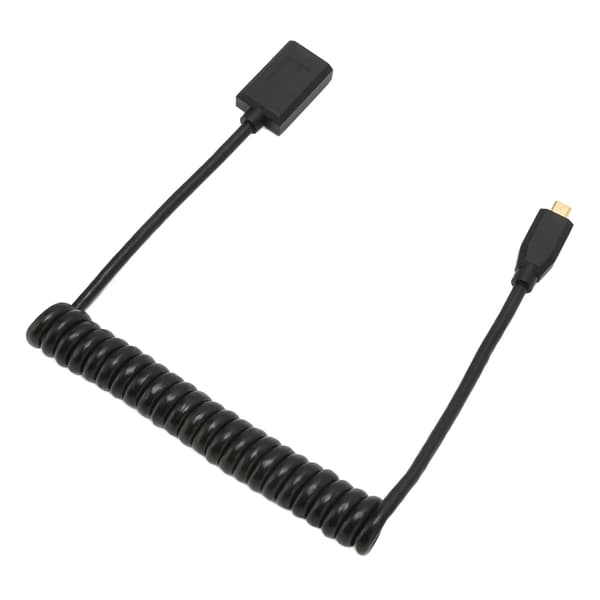 Micro HDMI til HDMI Kabel 8K 60Hz 48Gbps Coiled Adapter til Tablet TV Kamera