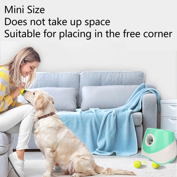 Koiran automaattinen pallonheitin, ladattava 3 moodia interaktiivinen lemmikkipallonheitin sisäkäyttöön ulkokäyttöön