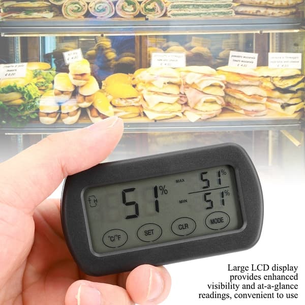 LCD Touch Hygrothermograph Elektronisk Innendørs Termometer Hygrometer Detektor