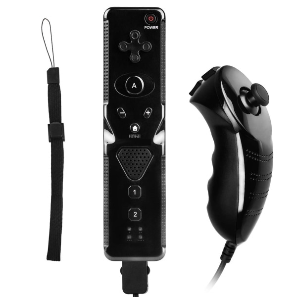 Wii Remote ja Nunchuk ohjain musta