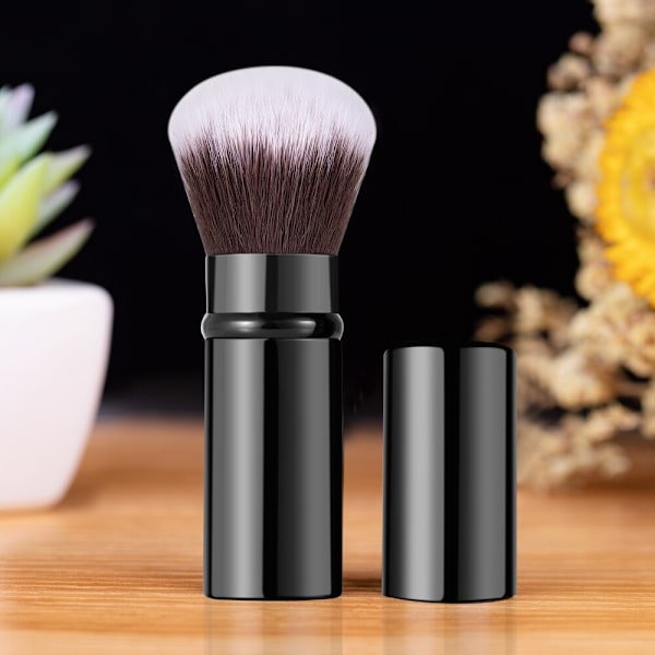 Högkvalitativt bärbart mini-infällbart sminkverktyg för rougeborste Flat head brush