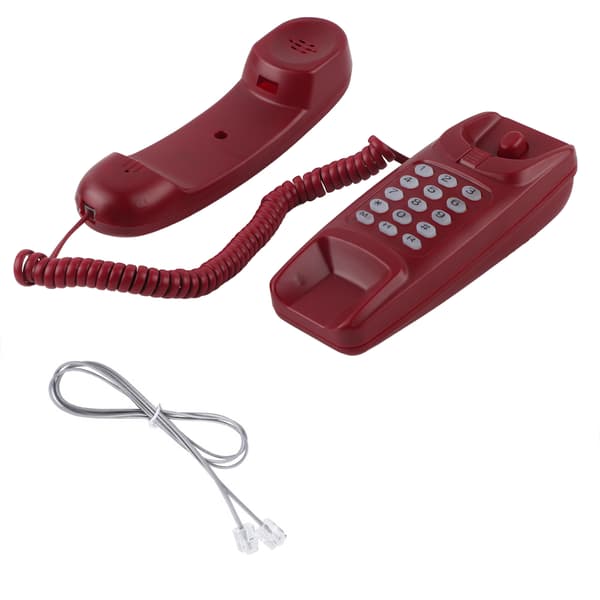 Rød vægmontering til fastnettelefon, hotel- og hjemmebrug