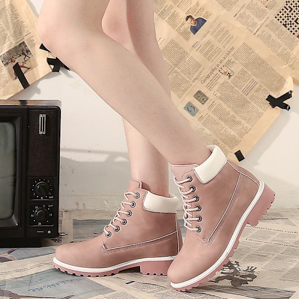 KvinnaEarlWinteShoeFlaHeeBootKeeWarBoots pink 41