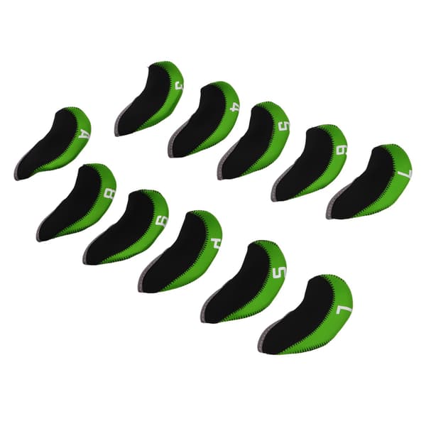 11 stk Golf Jern Head Covers Neopren Jern Head Protector Grønn