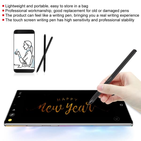 Samsung Galaxy Note 10 Stylus Pen Sort Elektromagnetisk Touchskærm