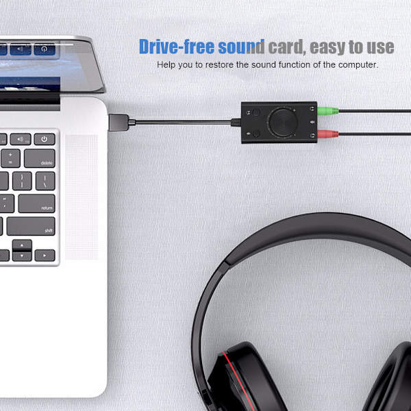 ORICO SC2 USB Multifunksjons Driver Lydkort for Stasjonær PC Laptop