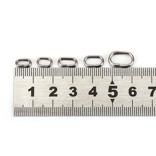 180 st Splitringar i Rostfritt Stål, Swivel Fisketackle Snap-Kopplingsset