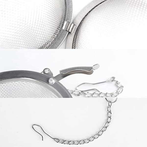 【DENGTU】4 stk rustfri stål tebolde i net 6,9 cm tesigte