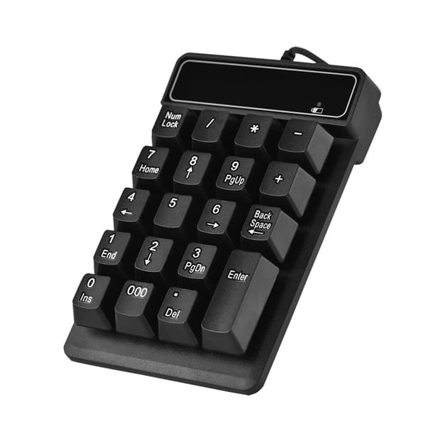 USB Kablet Numerisk Tastatur 19 Taster for Windows Laptop Stasjonær PC
