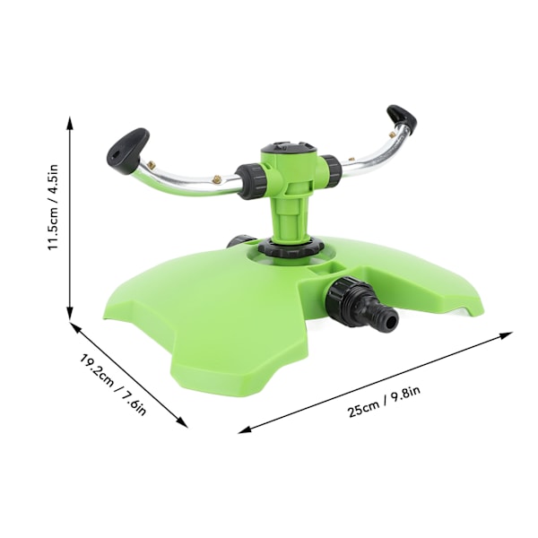 Automatisk Dual-Arm Plensprinkler System - Simulerer Regndråper for Effektiv Hagevanning