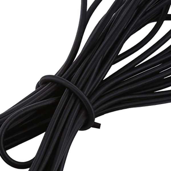 Holdbar 5mm Sort Elastisk Snor til DIY Smykkefremstilling - 10M Længde