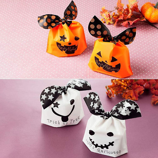 Halloween söta påsar, roliga pumpa presentpåsar