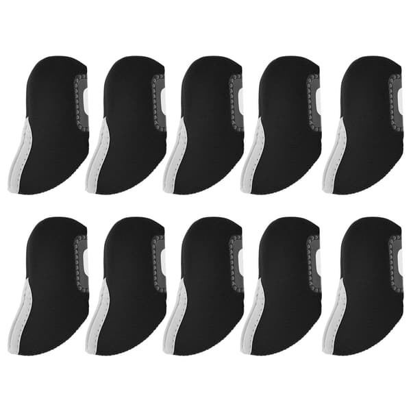 10-pack Golf Putter Head Cover Iron Club Window Shield Protector Svart