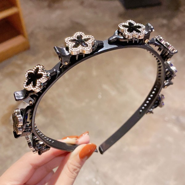 Ins net röd pärla strass hårbåge style 6