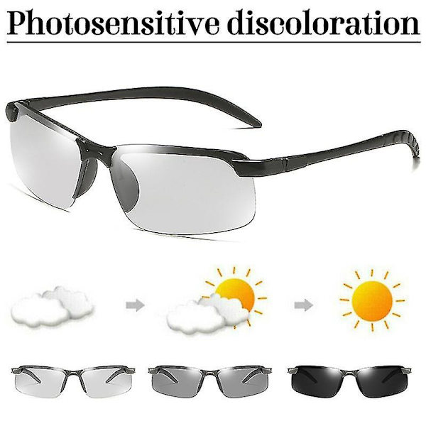 Män kör golfglasögon med Uv400 Photochromic Lens Solglasögon A