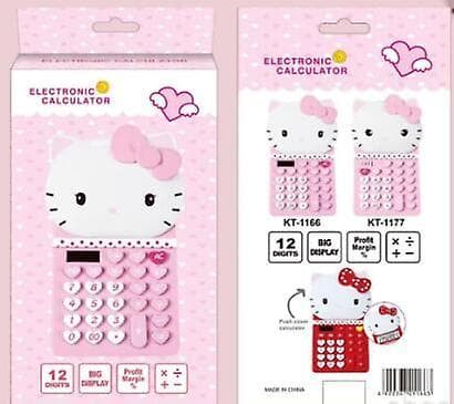 Kompakt Sanrio Lommeregner 12-cifret LCD-display