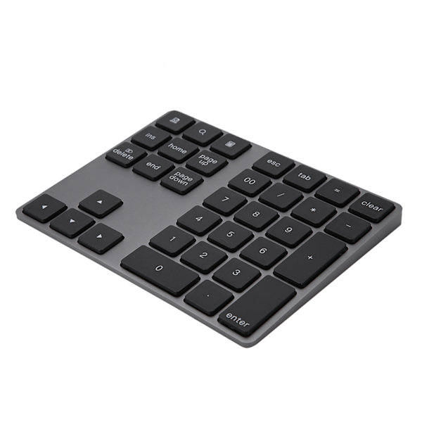 Trådløst Bluetooth numerisk tastatur til Apple PC Sort 34 taster