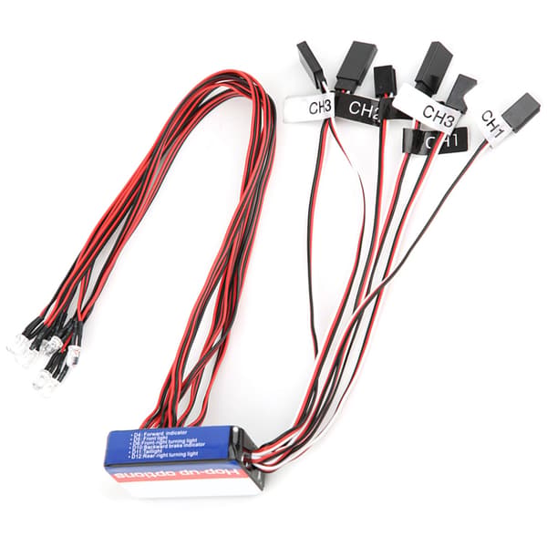 12 LED Lyssett Simulering Styring Bremslys for 1/10 Skala RC Bilmodeller