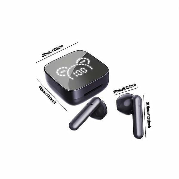 Trådlöst bluetooth-headset digital display låg latens in-ear bluetooth-headset black