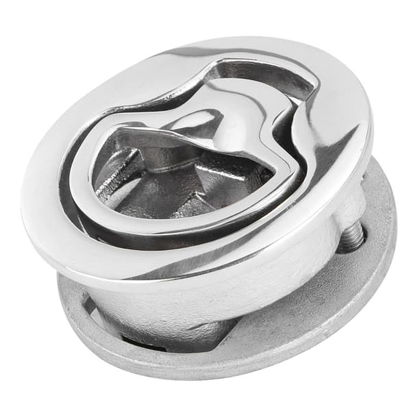 2 Tums Rund Däcklucka Flush Pull Latch Lås i Rostfritt Stål för Marin Yacht