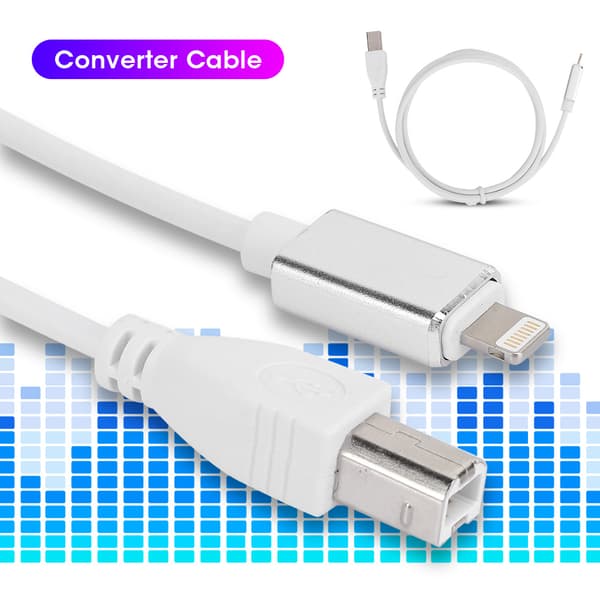 Elektronisk Musikinstrument Konverter Kabel B Han OTG Ledning til IOS Tablet PC 1M