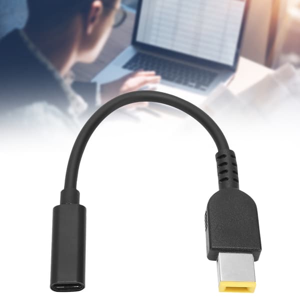 Lenovo Type C Hun til DC 11x5.0mm Han Strømadapterkabel 17cm