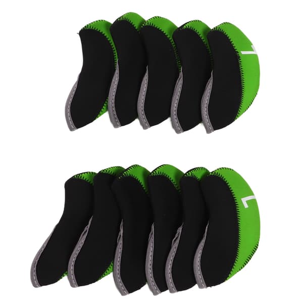 11 stk Golf Jern Head Covers Neopren Jern Head Protector Grønn
