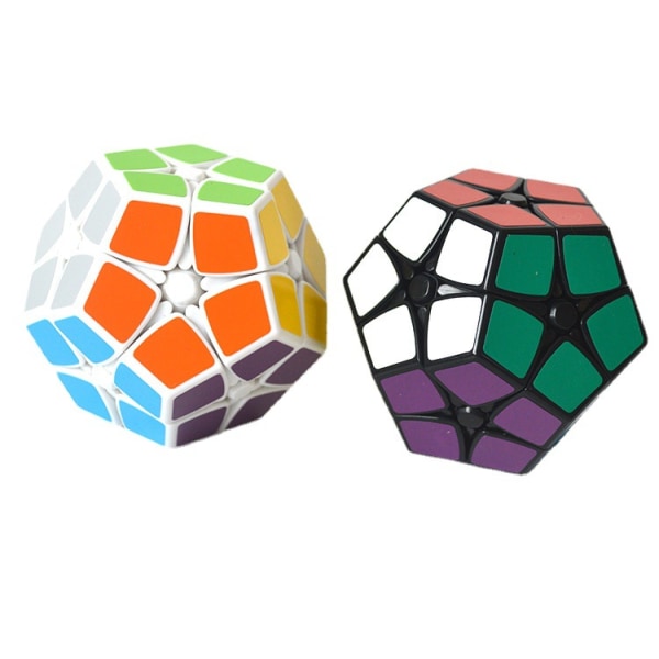 Speed Cube Slät Pentagonal Dodecahedron Pussel Cube Black Black