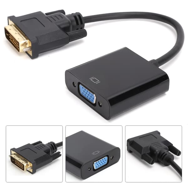 DVI Hann til VGA Hunn Adapter 24+1 Pin for Stasjonær Tablet Datamaskin