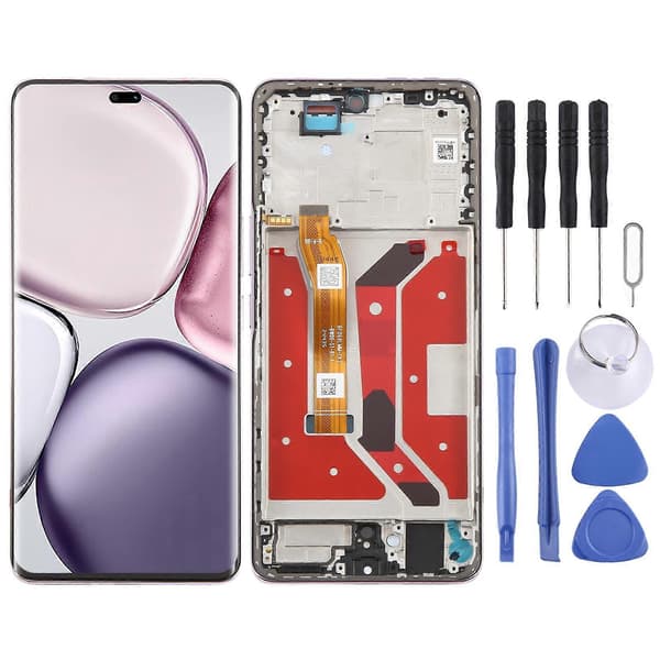 For Honor Magic7 Lite KOMPATIBEL LCD-skjerm Digitizer Komplett montering med ramme Purple