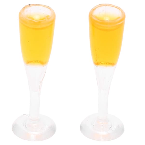 2. Dockhus Miniature Bar Champagneglas Legetøjstilbehør