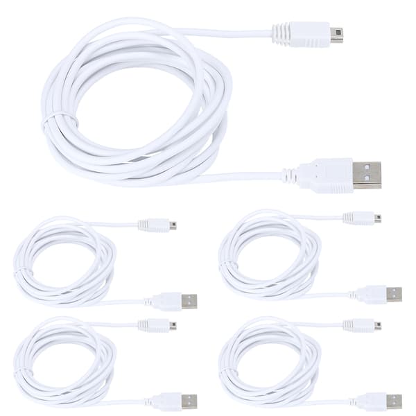 5 stk. 3m USB-ladekabel for WIIU spillkonsoll dat synkronisering tilbehør