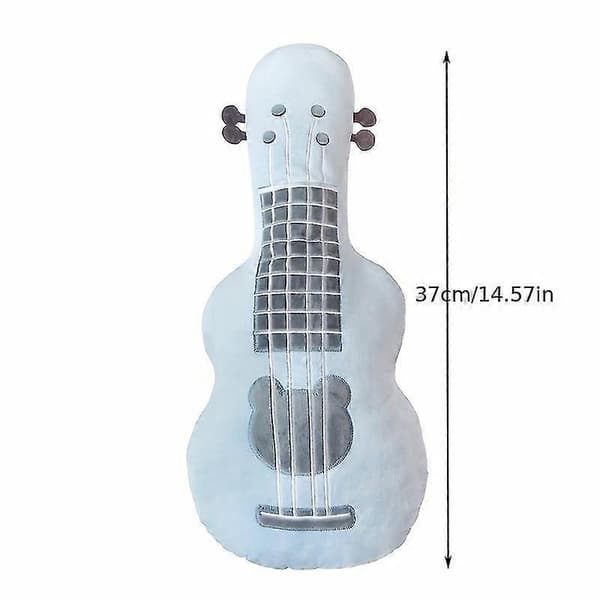 Blomma Katt Ukulele Gitarrformad Ragdoll Docka Kudde Barnleksak Söt Flickpresent White