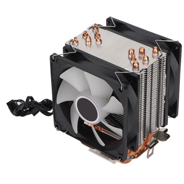RGB Direkte Kontakt Støjsvag Dobbelt Ventilator CPU Køler til Computer Køling
