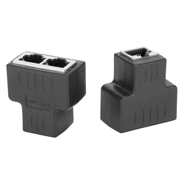 2 Port RJ45 Hun til Hun LAN Ethernet Kabel Forlænger Adapter Splitter