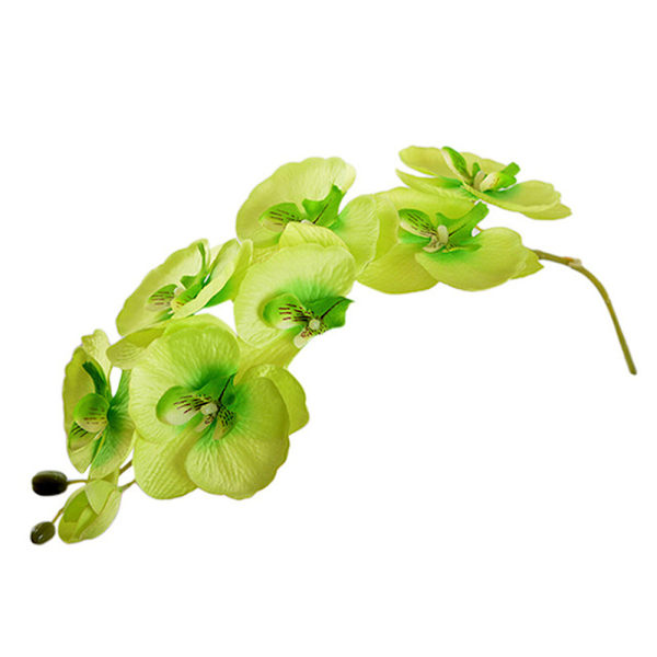 Konstgjord rosa Phalaenopsis orkidé gren med 8 små blommor - Realistiska plastblommor