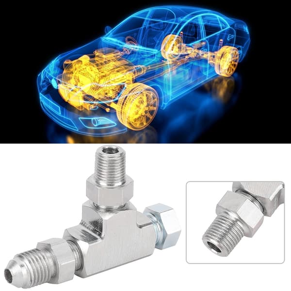 1 8 NPT til 4AN 3-vejs T-adapter fitting stik blok oliefødetrykssensor