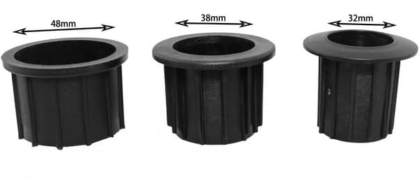 [DT]Parasolfodsadaptere/reduktionsringe sæt med 3 - Til midterstang 48/38/32 mm - Passer til de fleste parasoller - Udendørs