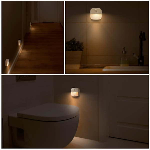 6st Nattljus Varmvit Led Rörelsesensor Energieffektiv Yellow