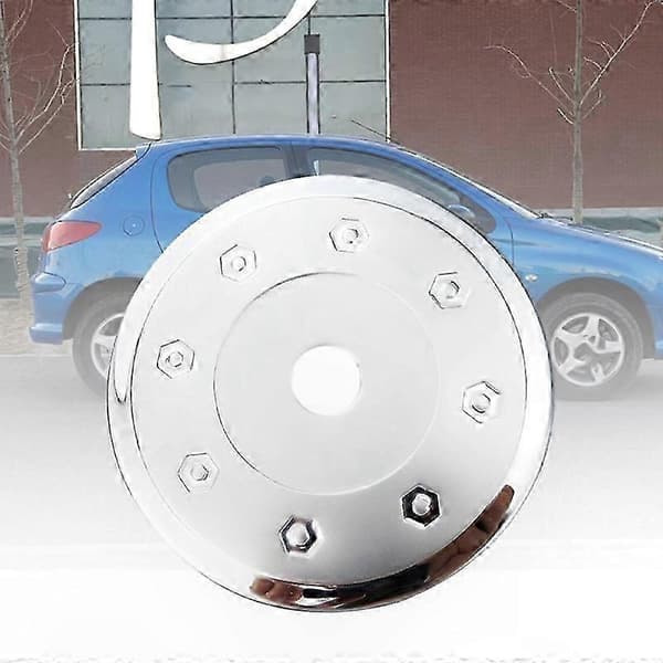 Bilstyling Bränsletanklock Gasbox Tillbehör för 206 207 C2 Modeller silver