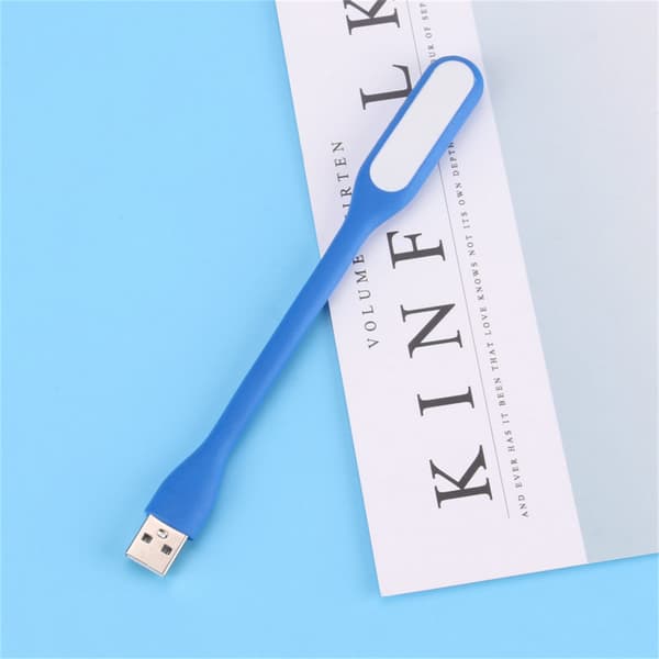 USB LED Leselys Bærbar Justerbar Mini Nattlys for Powerbank Laptop Mørkeblå