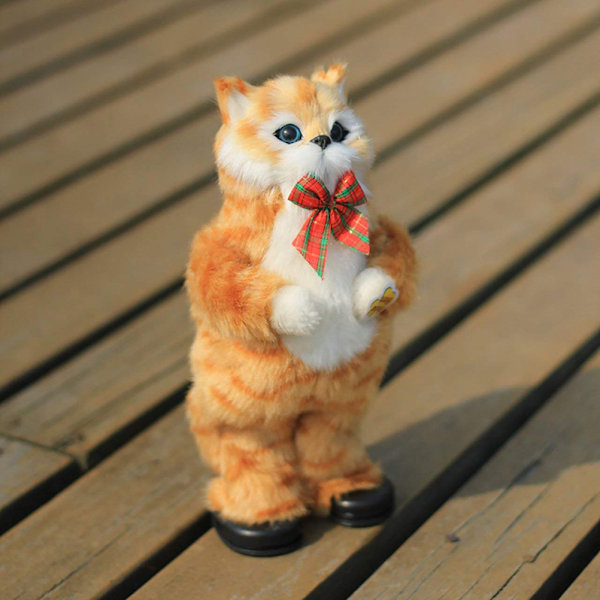 Interaktiv Elektrisk Syngende og Dansende Gul Katt Dukke - Perfekt Gave til Barn